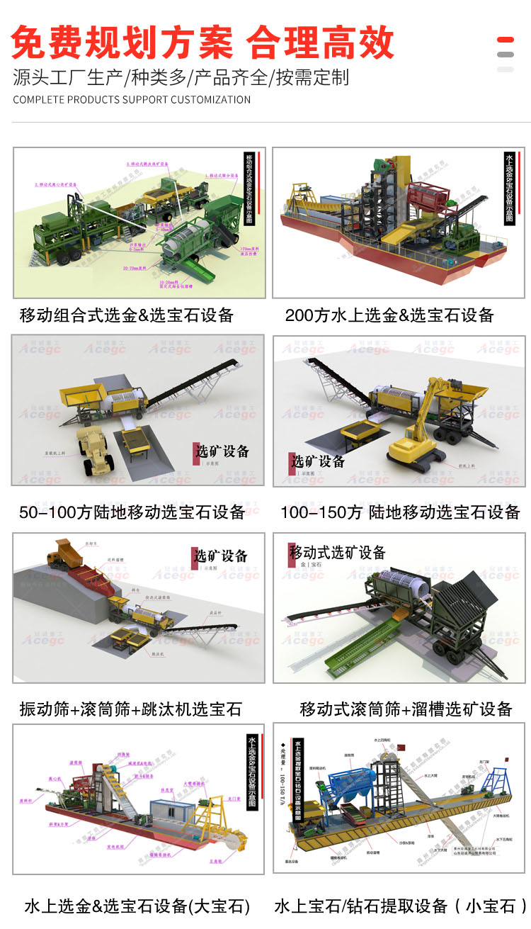 寶石鉆石貴金屬礦提取設(shè)備